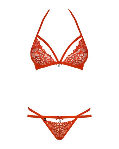 Bielizna-838-SET-3 komplet 2-częściowy czerwony S/M Obsessive - Amocarat Sp. z o.o.