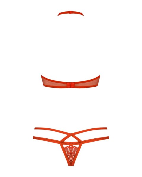 Bielizna-838-SET-3 komplet 2-częściowy czerwony S/M Obsessive