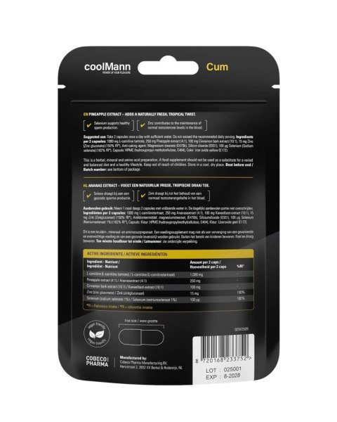 CoolMann CUM - 60 capsules Cobeco Pharma Wholesale BV