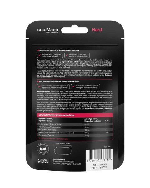 CoolMann HARD - 60 tablets Cobeco Pharma Wholesale BV