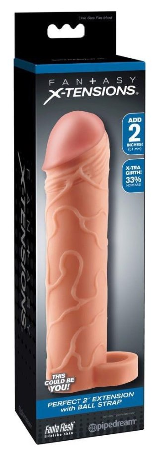 FANTASY X-TENSIONS PERFECT 2 INCH EXTENSION WITH BALL STRAP LIGHT Pipedream