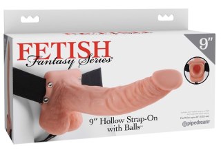FETISH FANTASY SERIES 9 INCH HOLLOW STRAP-ON WITH BALLS LIGHT Pipedream