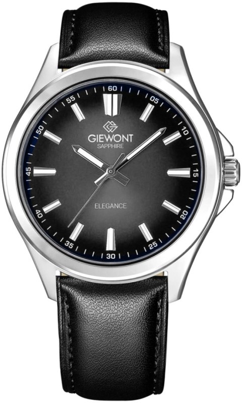 Zegarek Męski Giewont Elegance Sapphire Czarny GW5160-A2 Giewont