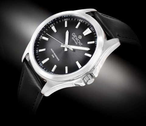 Zegarek Męski Giewont Elegance Sapphire Czarny GW5160-A2 Giewont