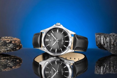 Zegarek Męski Giewont Elegance Sapphire Czarny GW5160-A2 Giewont