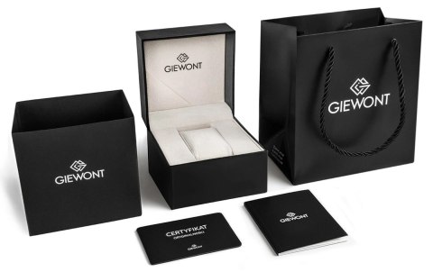 Zegarek Męski Giewont Elegance Sapphire Srebrno Czarny GW5160-B2 Giewont