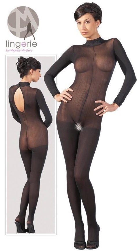 Bodystocking z koronkowym kołnierzem NO:XQSE M/L NO:XQSE
