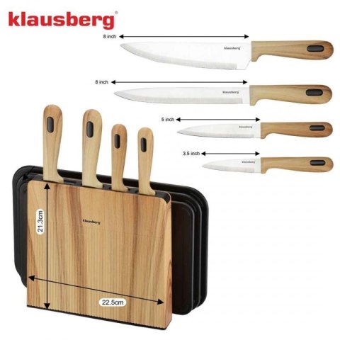 ZESTAW NOŻY I DESEK KUCHENNYCH W STOJAKU KLAUSBERG KB-9037 Klausberg