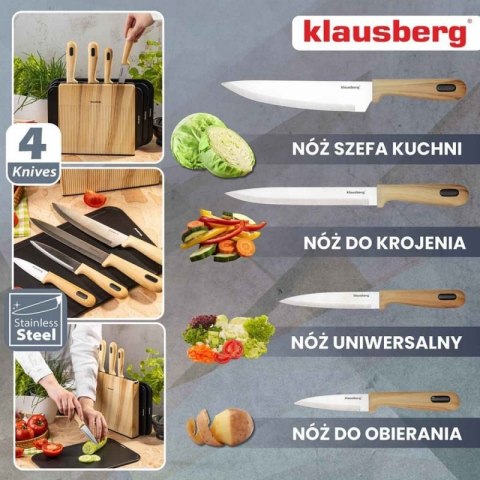 ZESTAW NOŻY I DESEK KUCHENNYCH W STOJAKU KLAUSBERG KB-9037 Klausberg