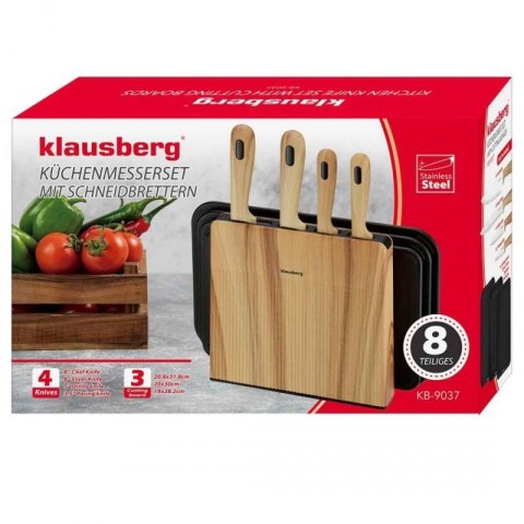 ZESTAW NOŻY I DESEK KUCHENNYCH W STOJAKU KLAUSBERG KB-9037 Klausberg
