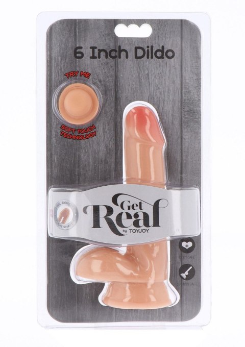 Dual Density Dildo 6 in. Balls Light skin tone SCALA