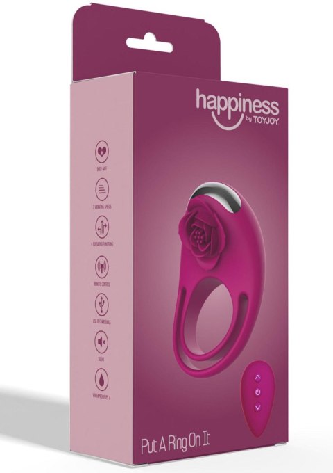 Pierścień wibrujący Put A Ring On It ToyJoy fuksja pilot USB TOYJOY