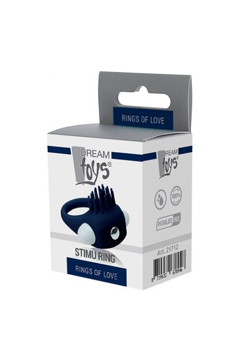 Pierścień wibrujący Rings of Love Stimu Ring niebieski Dream Toys