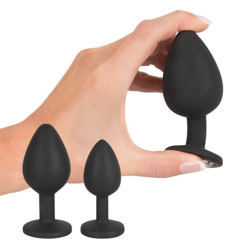 Zestaw analny Black Velvets z prysznicem i trzema korkami Black Velvets