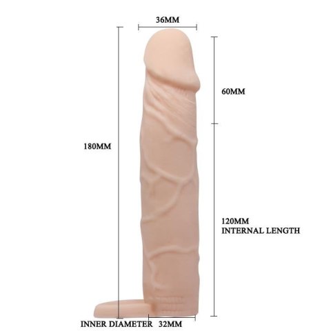 PRETTY LOVE - PENIS SLEEVE 7"" LARGE Baile - Boys of Toys Sp. z. o.o. (dystrybutor)
