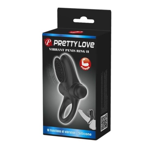 PRETTY LOVE - VIBRANT PENIS RING II Black Baile - Boys of Toys Sp. z. o.o. (dystrybutor)