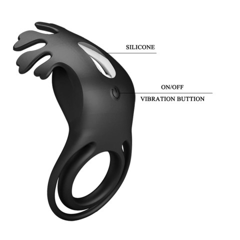 PRETTY LOVE - VIBRANT PENIS RING RUBEN Black, 7 vibration functions Baile - Boys of Toys Sp. z. o.o. (dystrybutor)