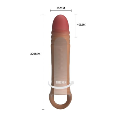 Pretty Love 8.7" Vibrating Penis Sleeve Extender Baile - Boys of Toys Sp. z. o.o. (dystrybutor)