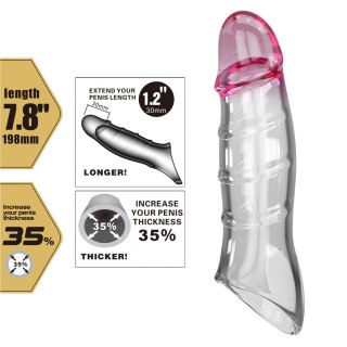 Pretty Love Penis Sleeve - Damell Clear Pink Baile - Boys of Toys Sp. z. o.o. (dystrybutor)
