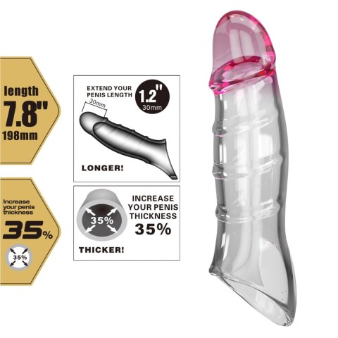 Pretty Love Penis Sleeve - Damell Clear Pink Baile - Boys of Toys Sp. z. o.o. (dystrybutor)