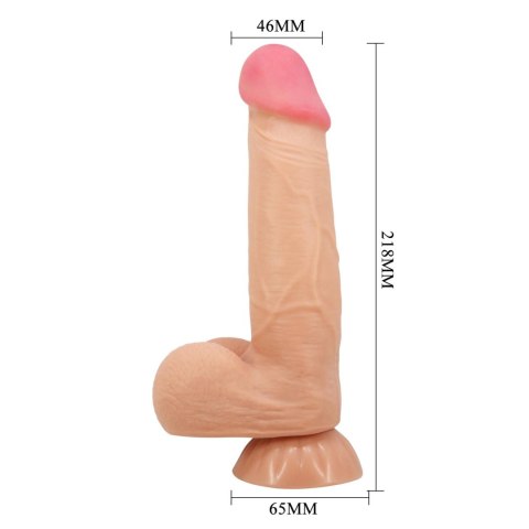 BAILE - Sliding Skin 8,5'' Flesh Vibration Bendable Suction base TPR ABS Baile - Boys of Toys Sp. z. o.o. (dystrybutor)