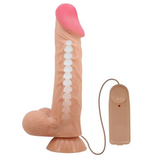 BAILE - Sliding Skin 9,4'' Flesh Vibration Bendable Suction base TPR ABS Baile - Boys of Toys Sp. z. o.o. (dystrybutor)