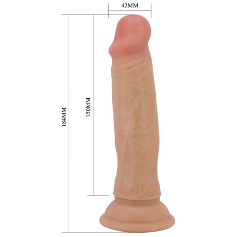 PRETTY LOVE - QUENTIN 7.2"(184mm) Sliding Skin Series TPR, Suction base Bendable Baile - Boys of Toys Sp. z. o.o. (dystrybutor)