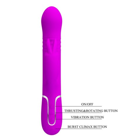 PRETTY LOVE - Coale Twinkled Tenderness Purple, 7 vibration functions 4 rotation functions 4 thrusting settings Baile - Boys of Toys Sp. z. o.o. (dystrybutor)
