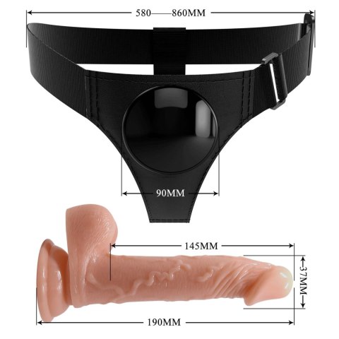 PRETTY LOVE - HARNESS BRIEFS- Kevin, Universal Strap-On, 7.2'' Dildo Baile - Boys of Toys Sp. z. o.o. (dystrybutor)