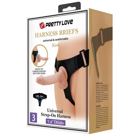 PRETTY LOVE - HARNESS BRIEFS- Kevin, Universal Strap-On, 7.2'' Dildo Baile - Boys of Toys Sp. z. o.o. (dystrybutor)