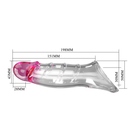 Pretty Love Penis Sleeve - Damell Clear Pink Pretty Love