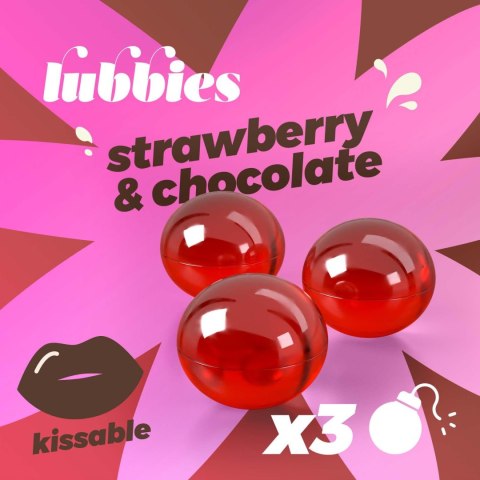 CRUSHIOUS LUBBIES KISSABLE OIL BALLS STRAWBERRY & CHOCOLATE Crushious - Lunyvan S.L.