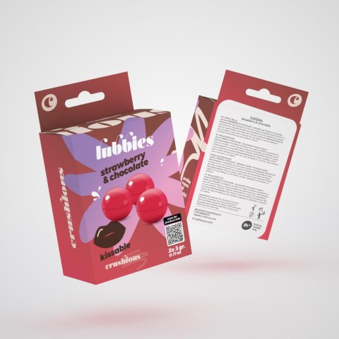 CRUSHIOUS LUBBIES KISSABLE OIL BALLS STRAWBERRY & CHOCOLATE Crushious - Lunyvan S.L.