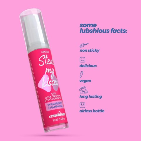 CRUSHIOUS STEAL MY KISSES STRAWBERRY CHAMPAGNE FLAVOUR LUBRICANT GEL 10ML Crushious - Lunyvan S.L.