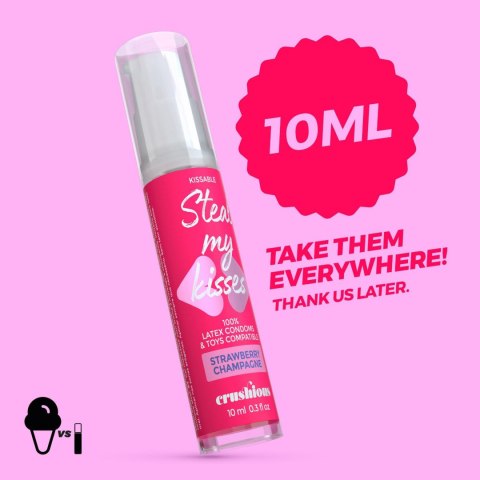 CRUSHIOUS STEAL MY KISSES STRAWBERRY CHAMPAGNE FLAVOUR LUBRICANT GEL 10ML Crushious - Lunyvan S.L.