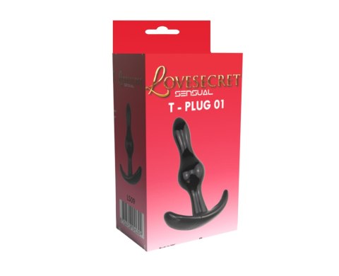 Korek analny Lovesecret Sensual T Plug 01 czarny 8,5 cm Lovesecret