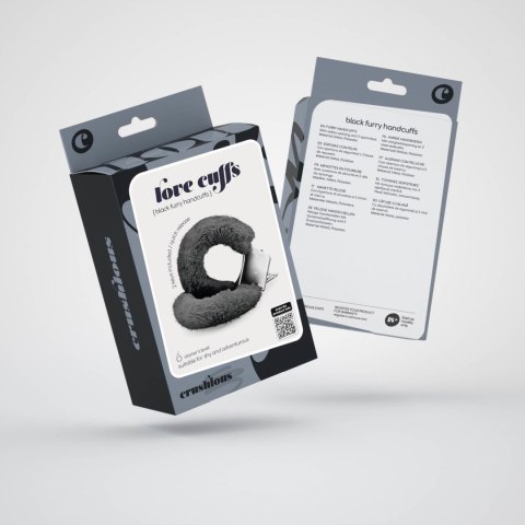 LOVE CUFFS FURRY HANDCUFFS CRUSHIOUS BLACK Crushious