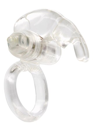 Rabbit Vibrating Cockring Transparent SCALA