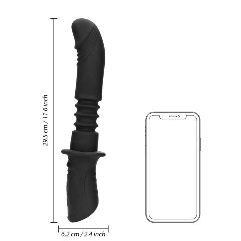 Hand Held Vibrating and Thrusting Sex Machine - Black Ouch!