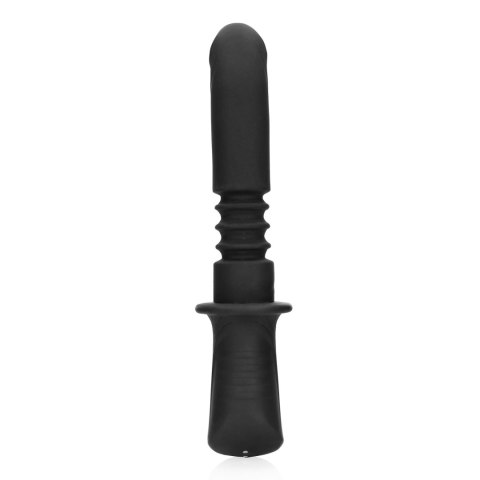 Hand Held Vibrating and Thrusting Sex Machine - Black SHOTS