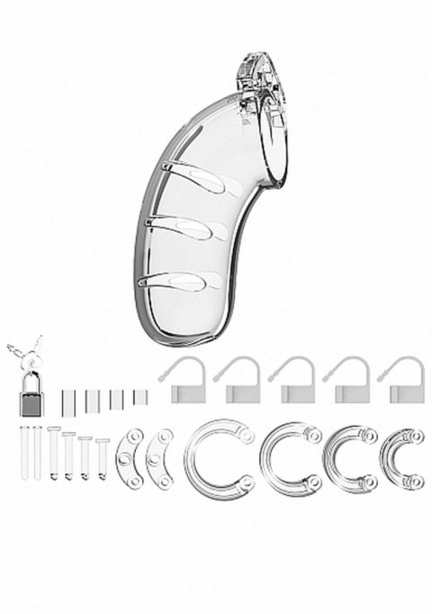 Model 03 - Chastity - 4.5"" - Cock Cage - Transparent SHOTS