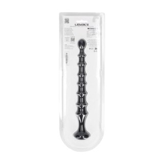 Ribbed Silicone Flared Anal Probe - Black Levelz