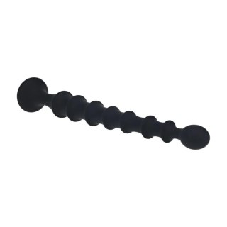 Ribbed Silicone Flared Anal Probe - Black Levelz