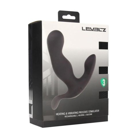 Stymulator prostaty Levelz podgrzewany wibrujący silikonowy czarny Levelz