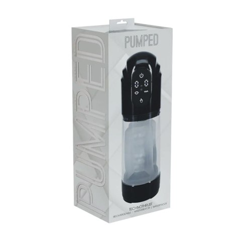 TechnoThrust - Automatic Waterproof Masturbator Pump - Black Pumped