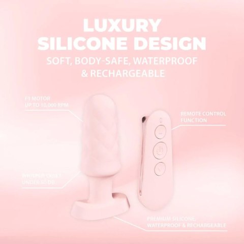 Velvet - Remote Control Vibrating Plug - Pink Loveline