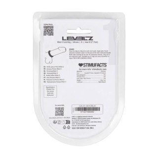 Wide O Silicone Cockring - XL - 50mm - Black Levelz