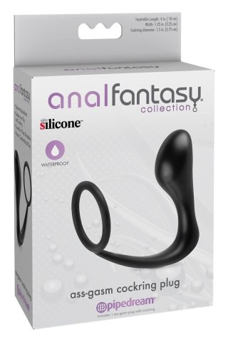 ANAL FANTASY COLLECTION ASS-GASM COCKRING PLUG BLACK Pipedream