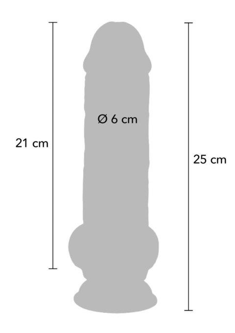 Deluxe Dual Density Thick Dildo TPE 25 cm SCALA
