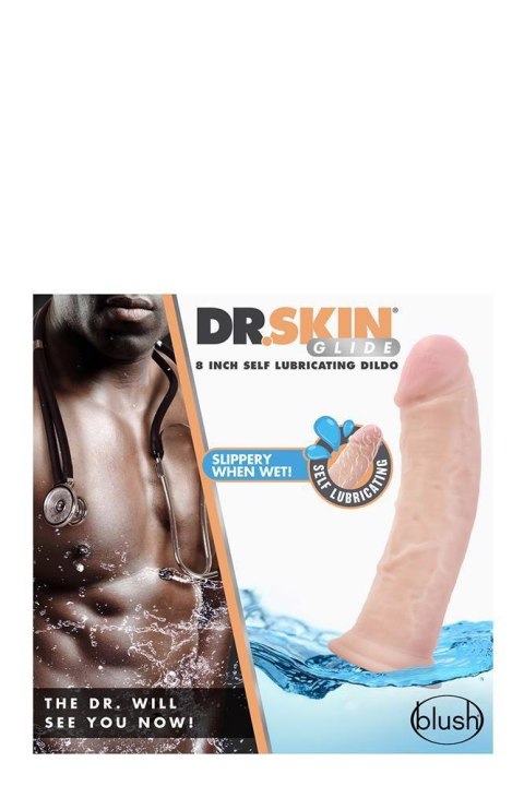 Dildo samonawilżające Blush Dr Skin 20 cm TPE Blush